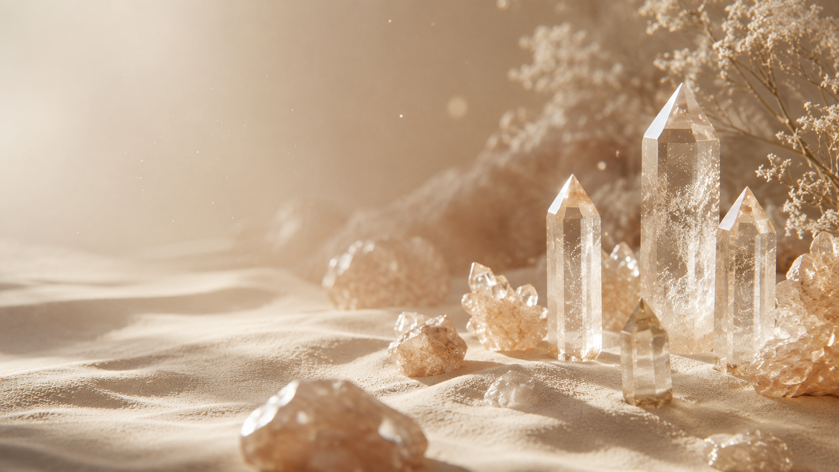 Curated crystals on soft sand: the Mindful Dating Shop welcome